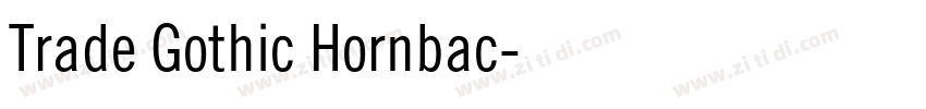 Trade Gothic Hornbac字体转换 Trade Gothic Hornbac字体转换